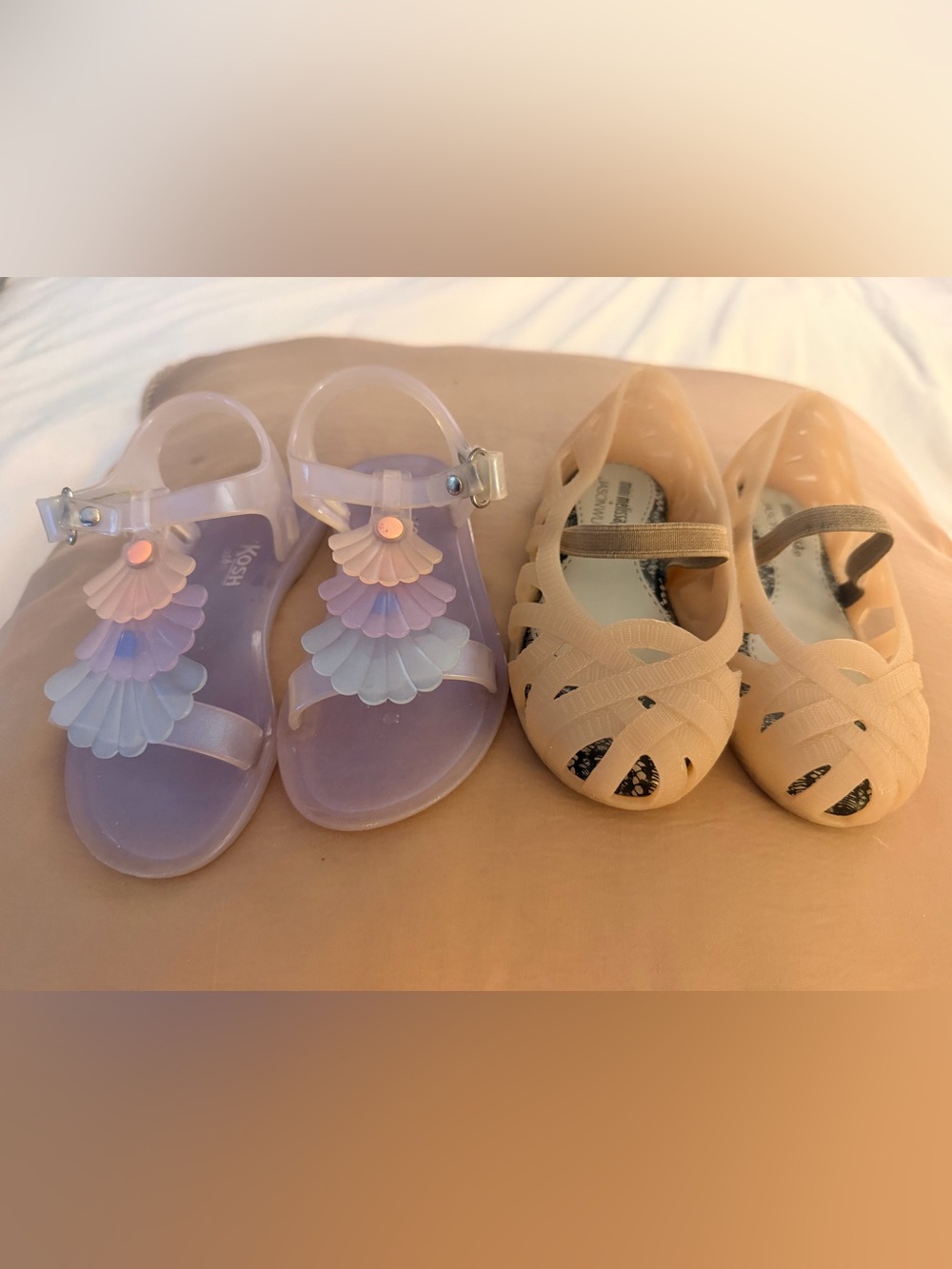 Bundle of Girls Size 8 shoes Mini Melissa + Jason Wu, OshKosh Jellies